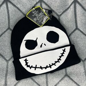 Disney The Nightmare Before Christmas Jack Mesh Eye Panel Flip Down Beanie NWT S